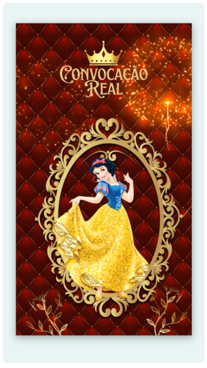Convite Animado Branca de Neve