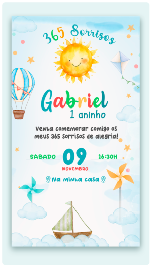 Convite Digital 365 Sorrisos Modelo 02