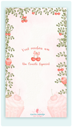 Convite Animado Cerejinha