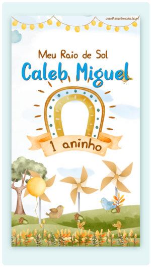 Convite Animado Meu Raio de Sol