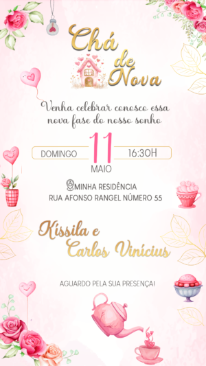 Convite Digital Chá de Casa Nova