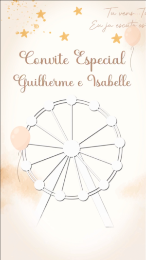 Convite Animado Chá Revelação no Parque!