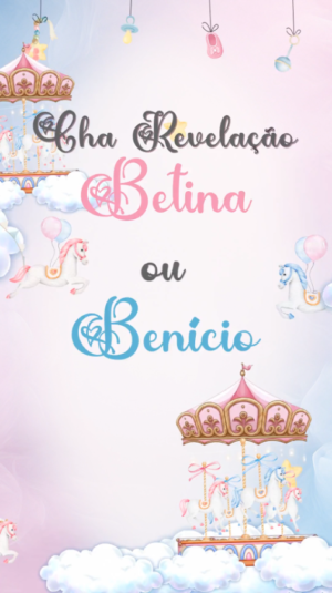 Convite Animado Chá Revelação Carrossel