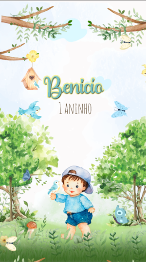 Convite Animados Bosque Azul