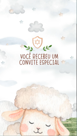 Convite Animado Davi e Golias