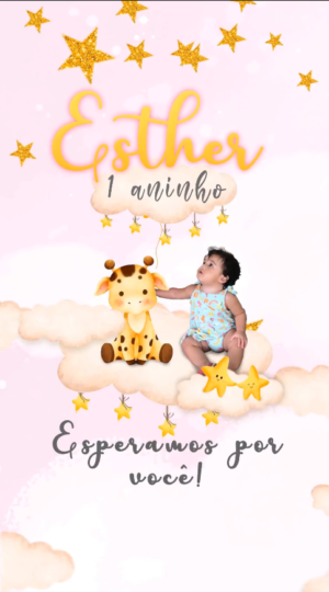 Convite Animado Brilha Brilha Estrelinha