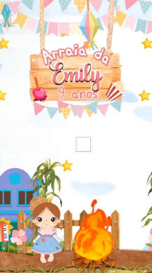 Convite Animado Arraial Rosa/ Festa Caipira/São João