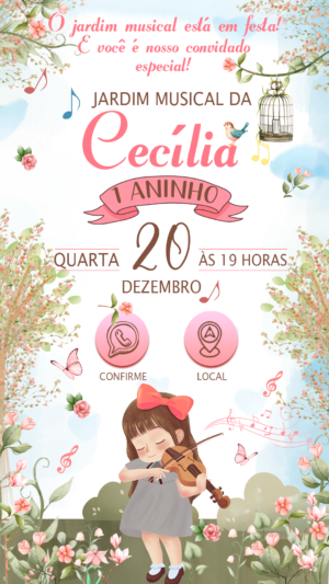 Convite Interativo Jardim Musical