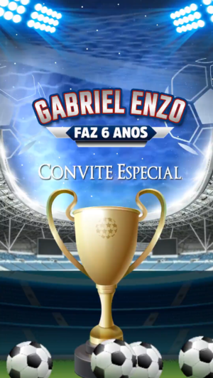 Convite Animado Futebol Liga dos Campeões