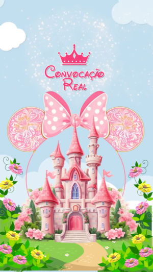 Convite Animado Minnie Realeza