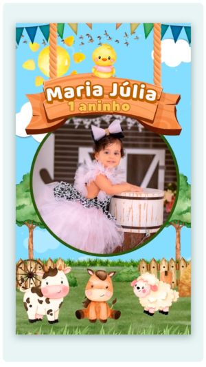 Convite Animado Menino Fazendinha