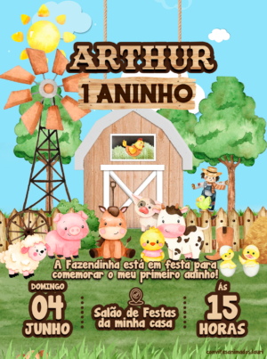 Convite Digital Fazendinha