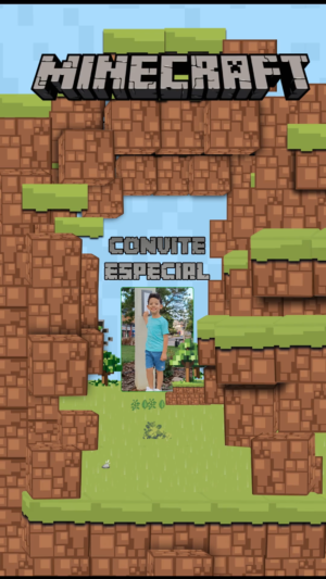 Convite Animado Minecraft