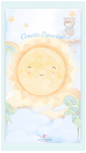 Convite Animado 365 dias/ Volta ao sol versão azul