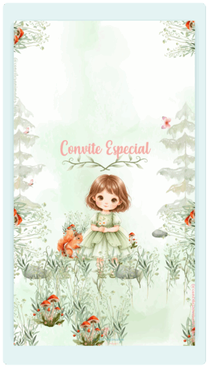 Convite Animado Floresta Encantada (Bosque)
