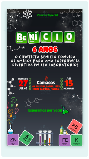 Convite Digital Cientista / Tabela Periodica