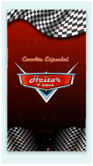 Convite Animado (video) Relâmpago McQueen Carros