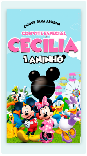 Convite Animado Turma da Minnie