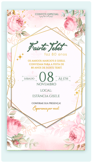 Convite Digital Flores