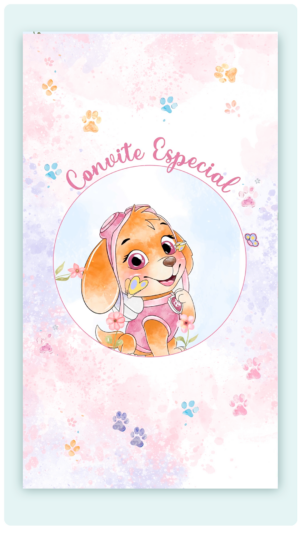 Convite Animado Sky, Patrulha Canina