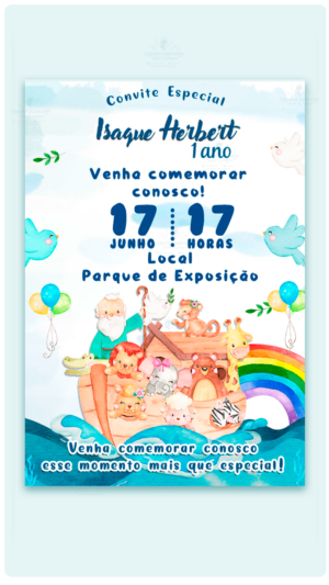 Convite Digital Arca de Noé