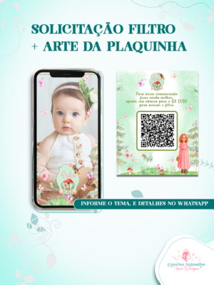 Solicitação Filtro para instagram + Arte da plaquinha com QR CODE