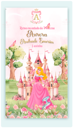 Convite Animado Princesa Aurora