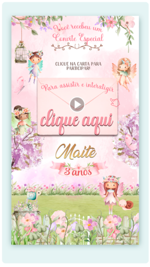 Convite Interativo e Animado Jardim das Borboletas (com botões clicaveis)