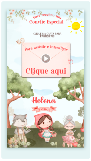 Convite Interativo e Animado Chapeuzinho Vermelho