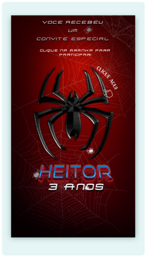 Convite Interativo e Animado Homem Aranha