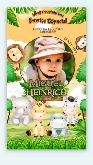 Convite Interativo e Animado Safari