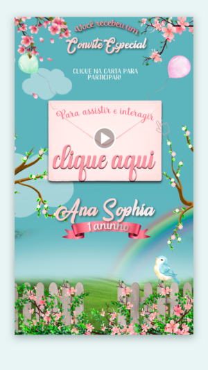 Convite Interativo e Animado Jardim Encantado