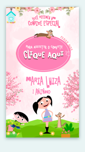 Convite Interativo e Animado Show da Luna (Com capa em pdf e botões clicaveis)