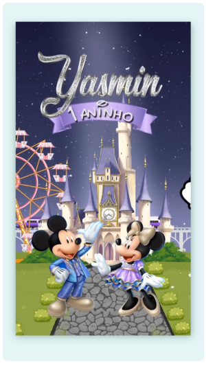 Convite Animado Disney 100 anos