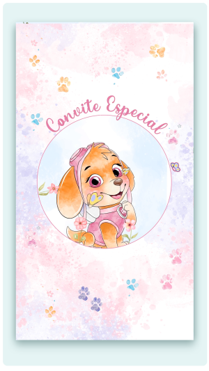 Convite Animado Skye