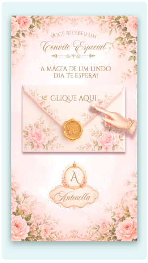 Convite Interativo e Animado Mágia das Borboletas do Jardim(com capa em PDF e botões clicáveis)