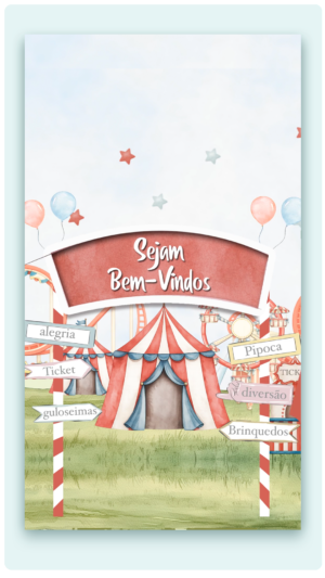 Convite Animado Palhacinhos no Circo